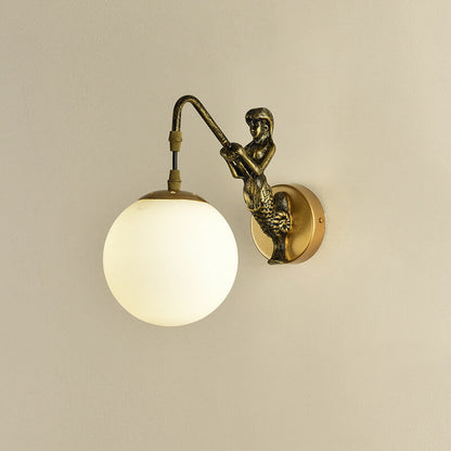Classic Coastal 1-Light Glass Wall Lamp