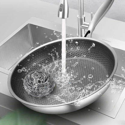 Premium Stainless Steel Hexagonal Fry Pan