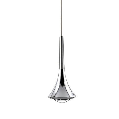 Minimalist Drop Pendant Light in Black Gold Chrome