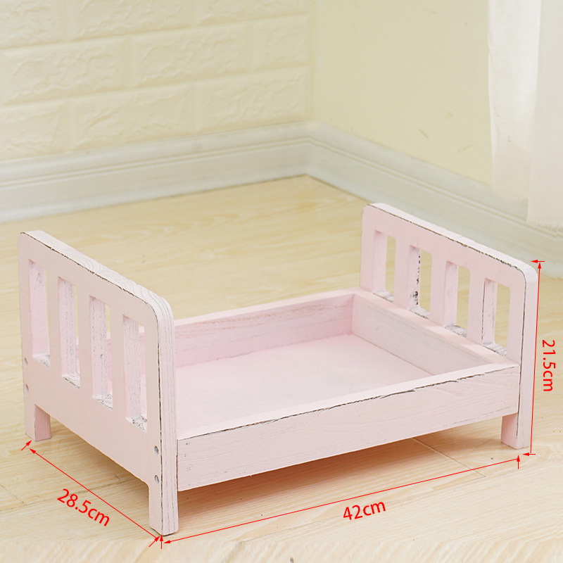 Rustic Wood Baby Photo Prop Bed