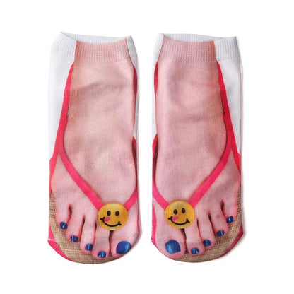 Fashionable Nail Art Crew Socks