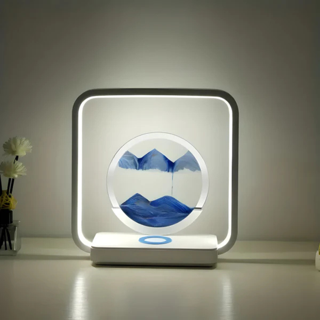 Colorful 3D LED Table Lamp with Moving Sand Design