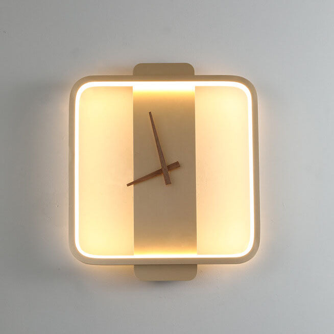 Elegant Round LED Wall Clock Lamp for Home Decor