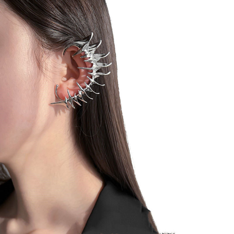 Edgy Punk Spike Earring Clip