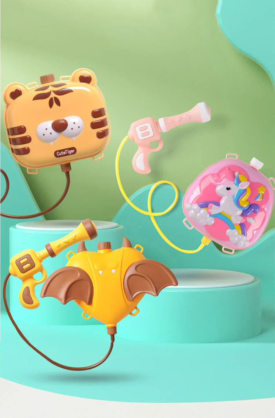 Water Gun Backpack for Kids Water Battles