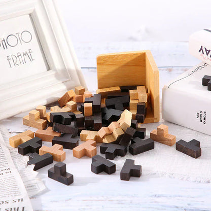 Challenging 3D Wood Puzzle Brain Teaser Toy