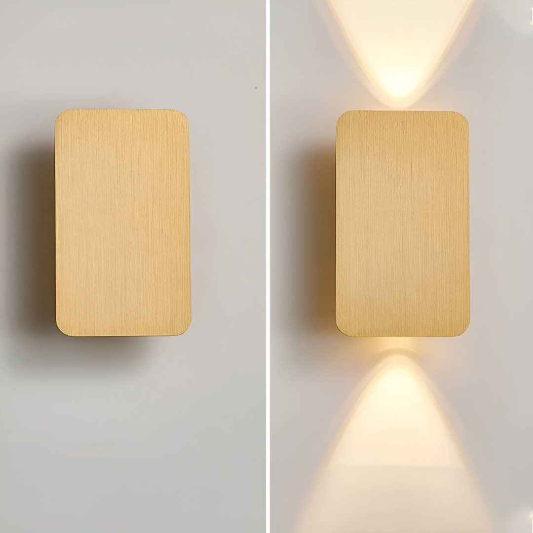 Simple Glass LED Wall Light 2 Pack