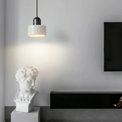 Elegant White Marble Drop Lamp