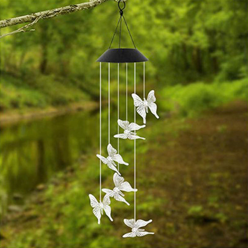 Solar Powered Glass Pendant Light