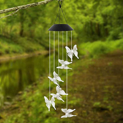 Solar Powered Glass Pendant Light