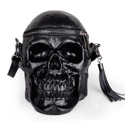 Edgy Dark Skull Crossbody Bag