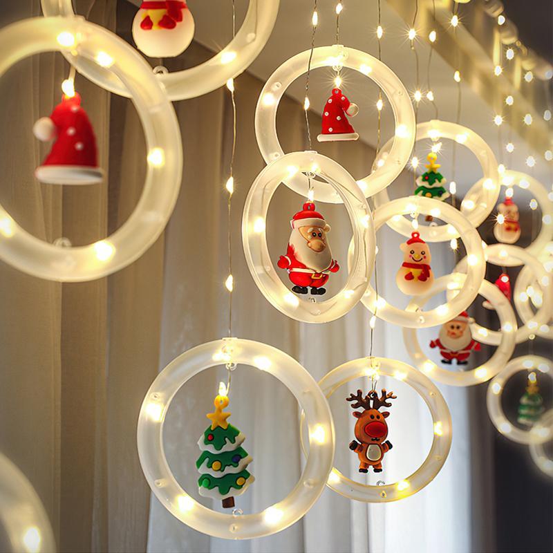 Festive Holiday Window String Lights