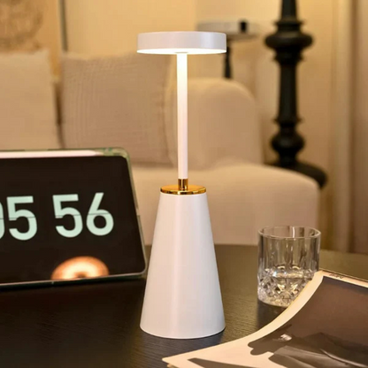 Contemporary Metal Cone Portable Desk Lamp
