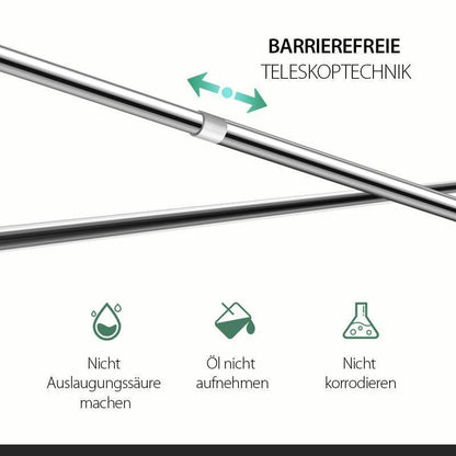 Extendable Closet Rod Stainless Steel Garment Bar