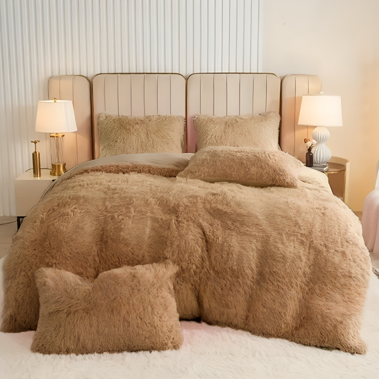 Soft Plush Velvet Duvet Cover Set for Cozy Bedding