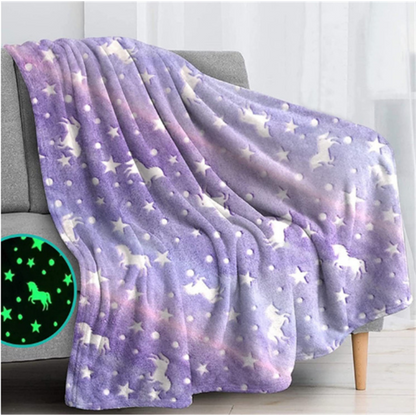 Bright Glow Kids Throw Blanket