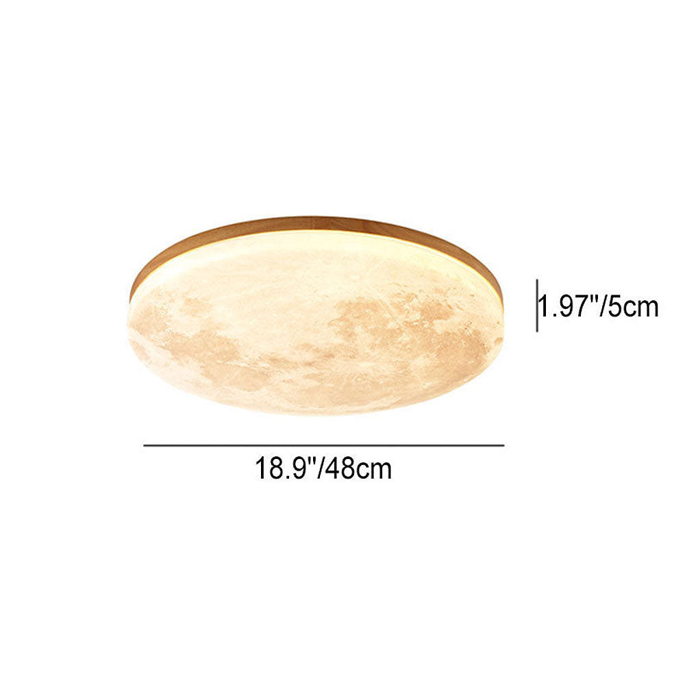 Glowing Moon Ceiling Light With Warm LED Glow