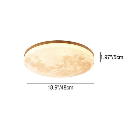 Glowing Moon Ceiling Light With Warm LED Glow