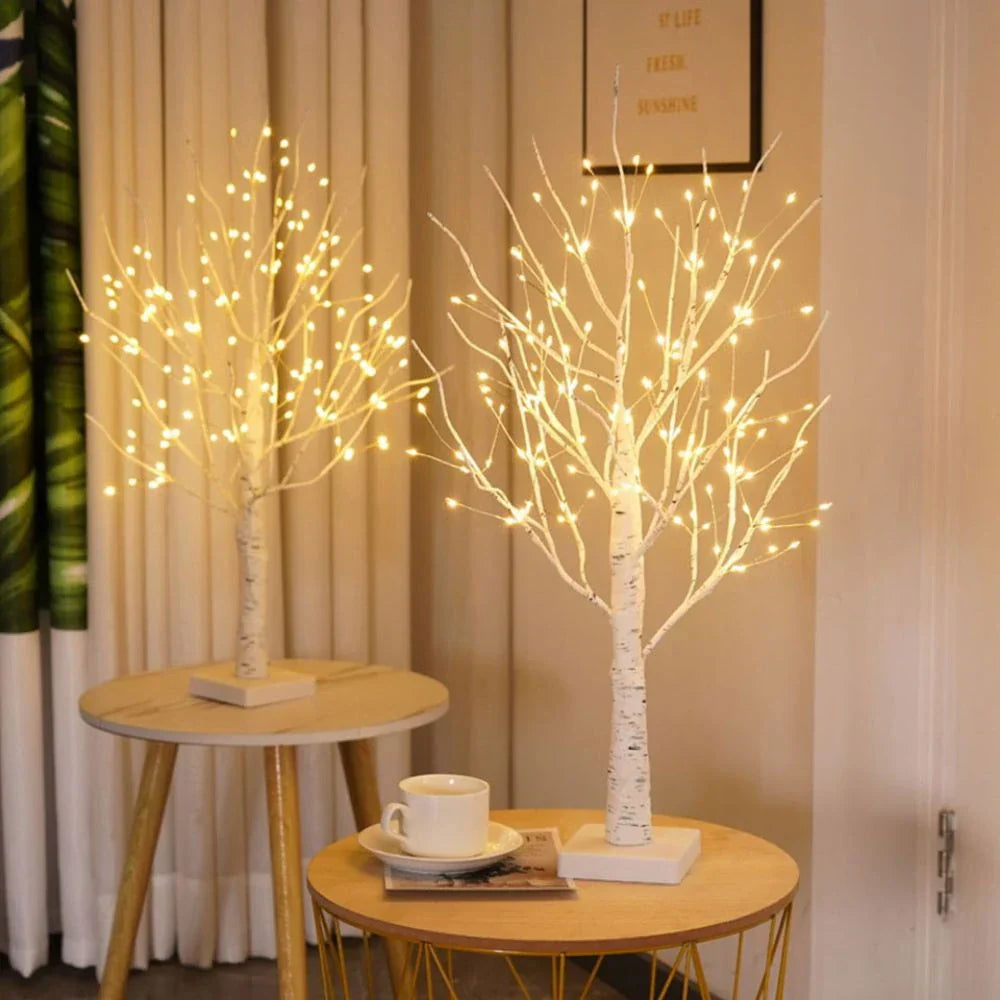 Scandinavian White Wooden Table Lamp