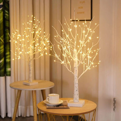 Scandinavian White Wooden Table Lamp
