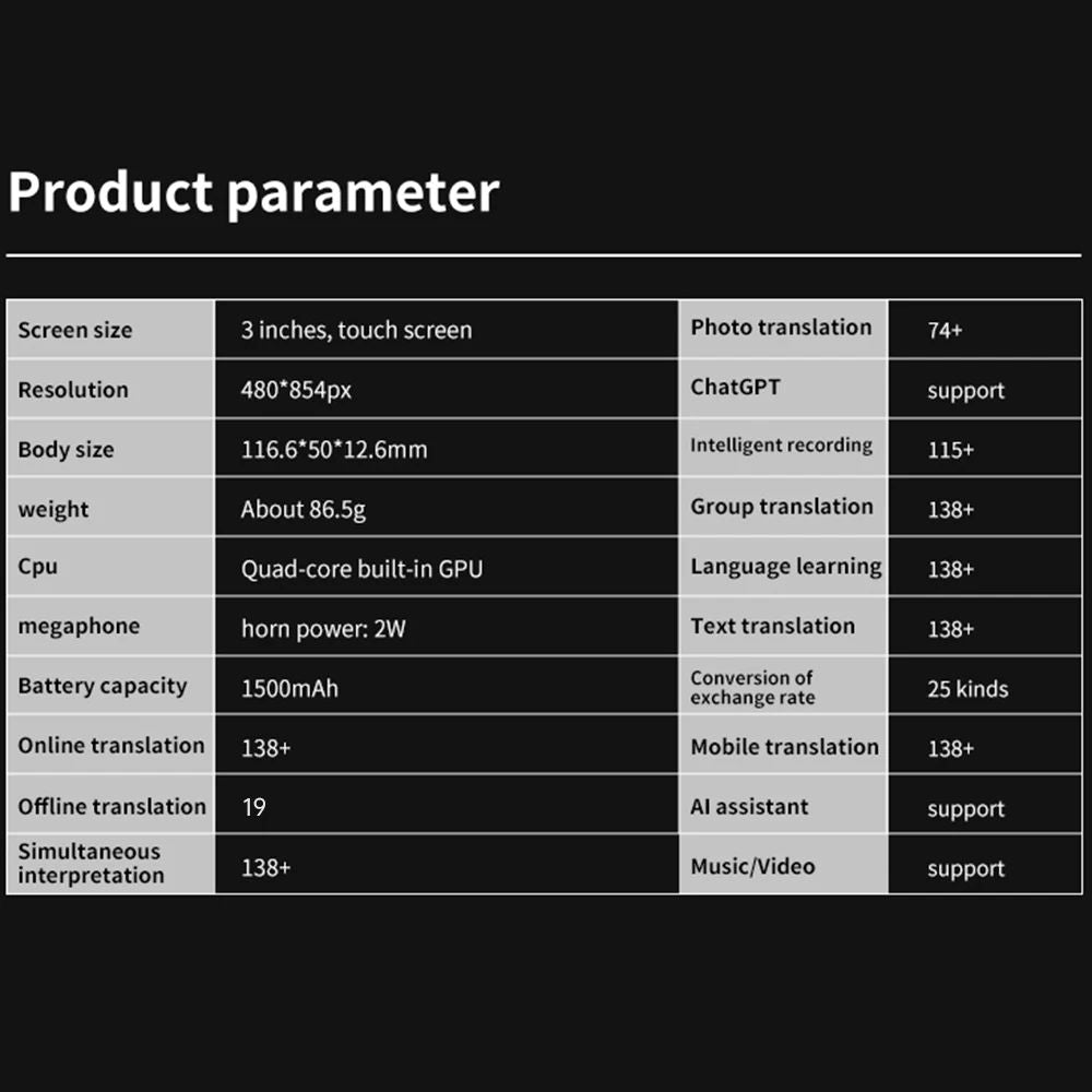 Compact Multi Language Voice Translator Device
