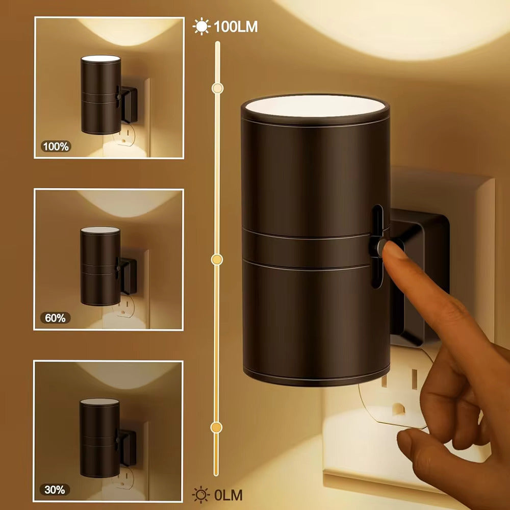 Soft Plug-In LED Nightlight with Sensor and Warm Glow