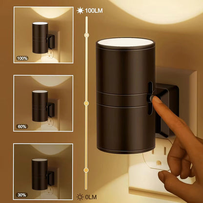 Soft Plug-In LED Nightlight with Sensor and Warm Glow