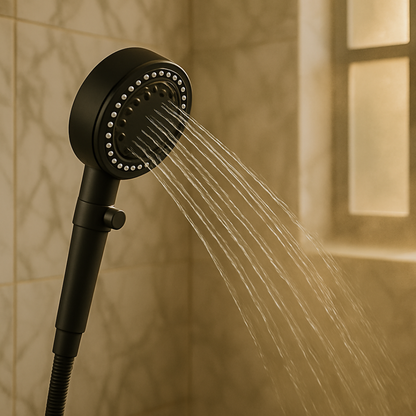 Low Flow Spa Shower Head with Adjustable Settings