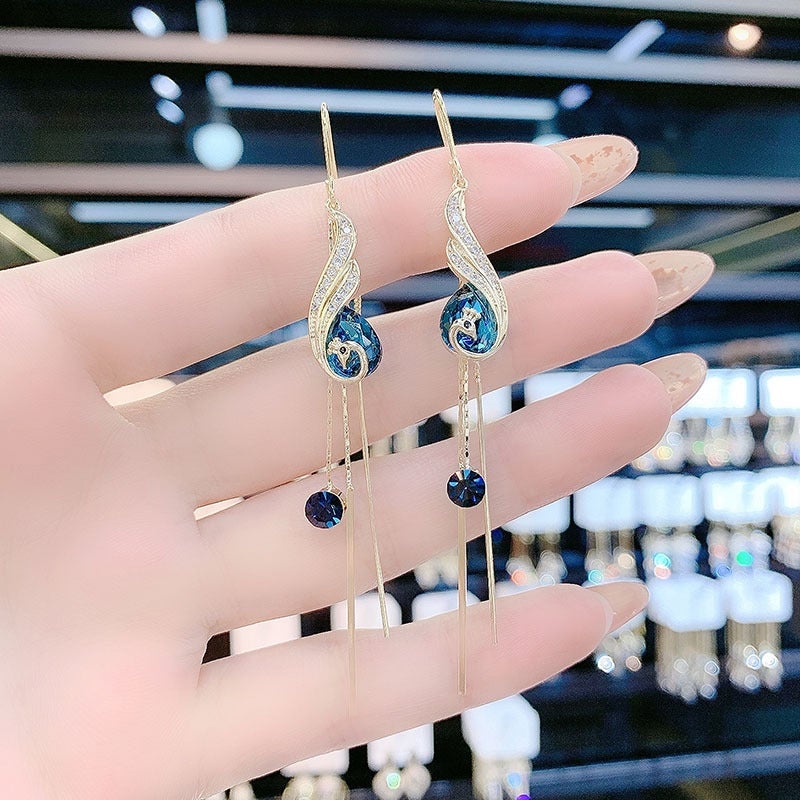 Colorful Bird Drop Earrings