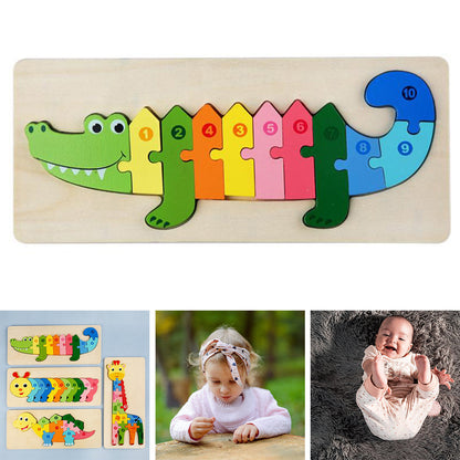Fun Learning Wooden Toddler Puzzle Toy