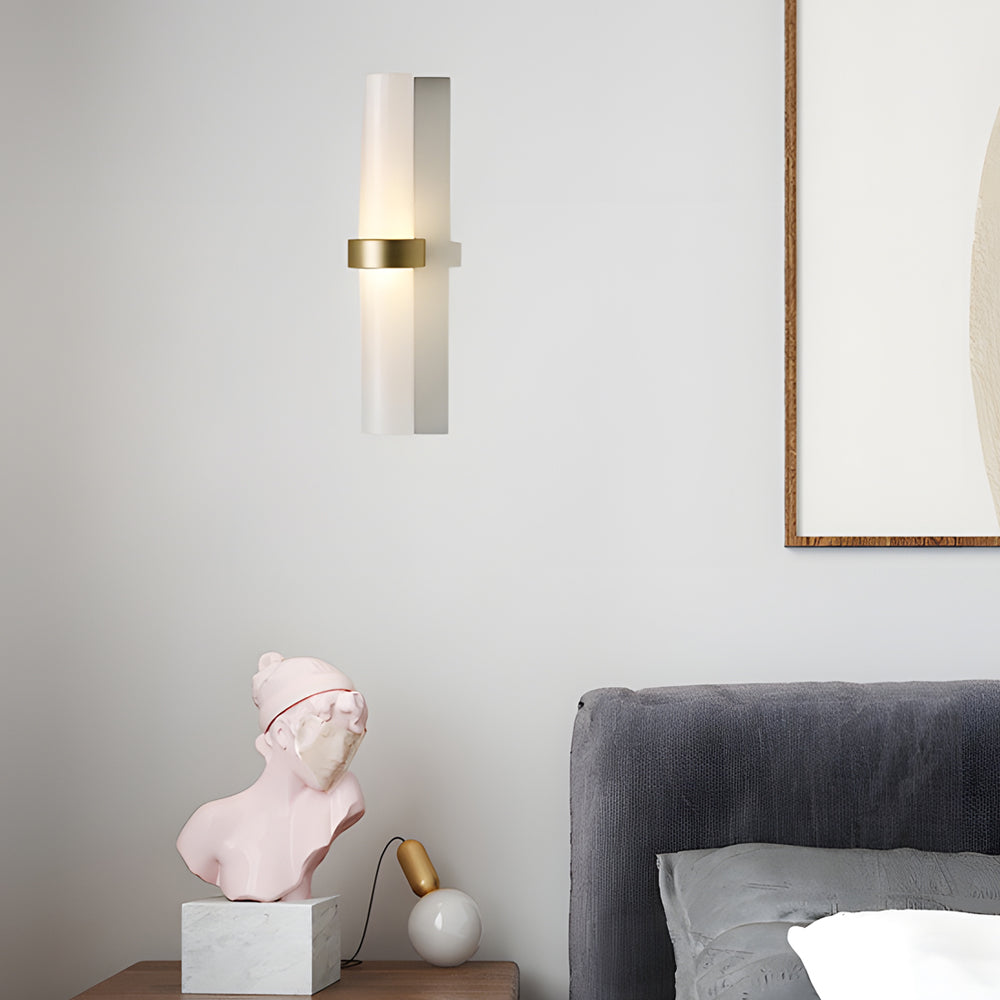 Soft Glow Frosted Glass Wall Lamp - Fesara