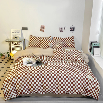 Premium Plaid Duvet Cover Set