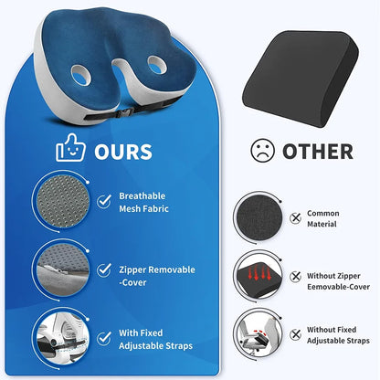 Comfortable Gel Seat Cushion for Back Pain Relief