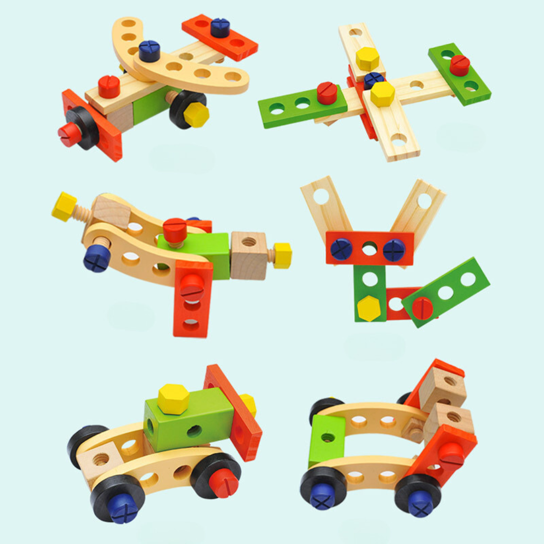 Kids Wooden Tool Box Set