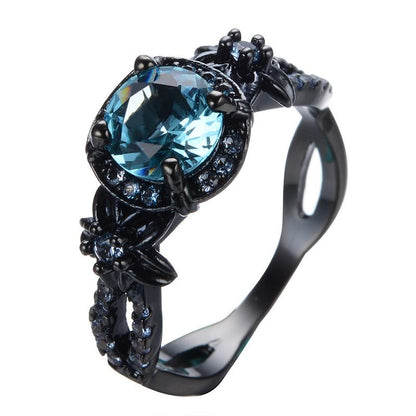 Classic Black Gemstone Engagement Ring