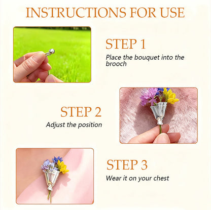 Floral Flower Pin Brooch