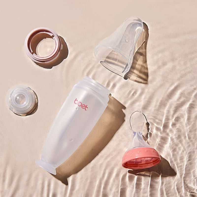 Baby Food Bottle and Spoon Set