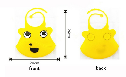 Soft Silicone Baby Bib with Spill Tray - Waterproof & Adjustable
