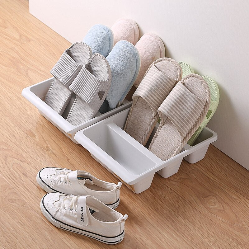 Compact 6 Pair Shoe Organizer Rack
