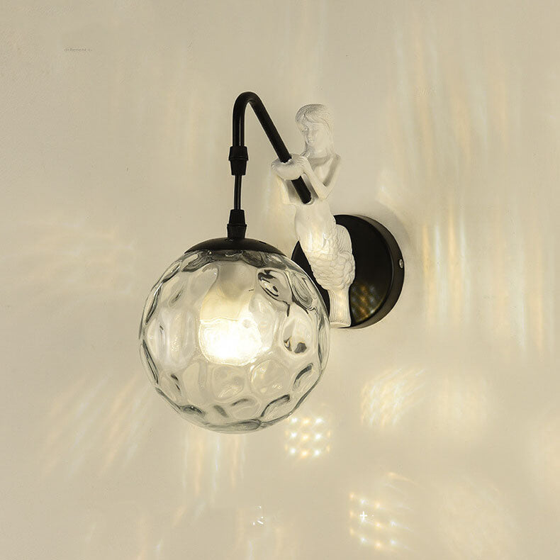 Classic Coastal 1-Light Glass Wall Lamp