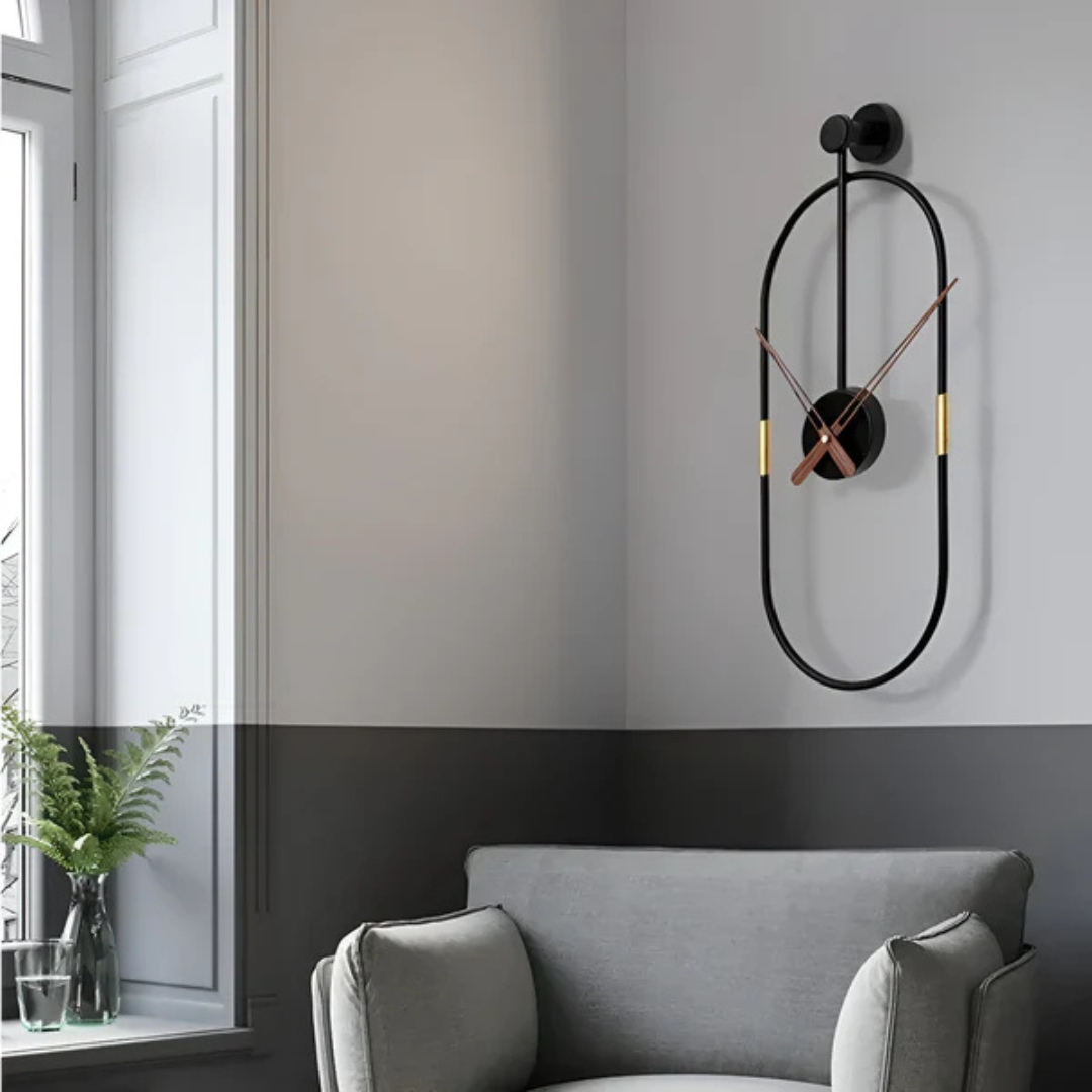Simple Big Wall Clock - Contemporary Home Timepiece - Fesara