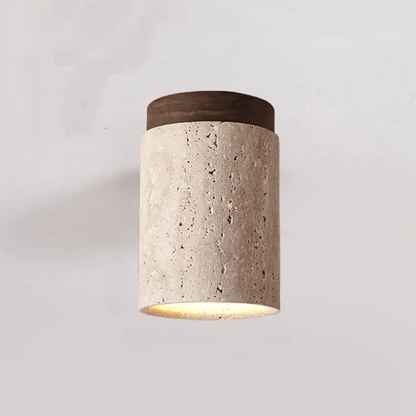 Elegant Travertine Ceiling Lamp - Warm Ambient Lighting