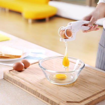 Easy Egg Cracker Handheld White Separator Tool - Fesara
