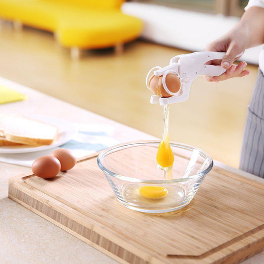 Easy Egg Cracker Handheld White Separator Tool - Fesara