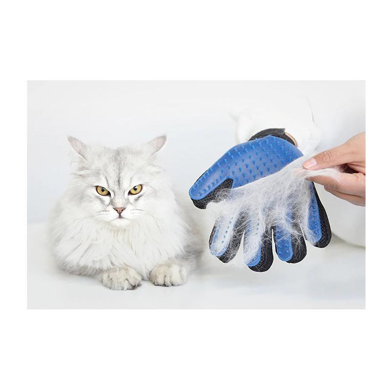 Gentle Pet Grooming Silicone Glove Brush - Fesara