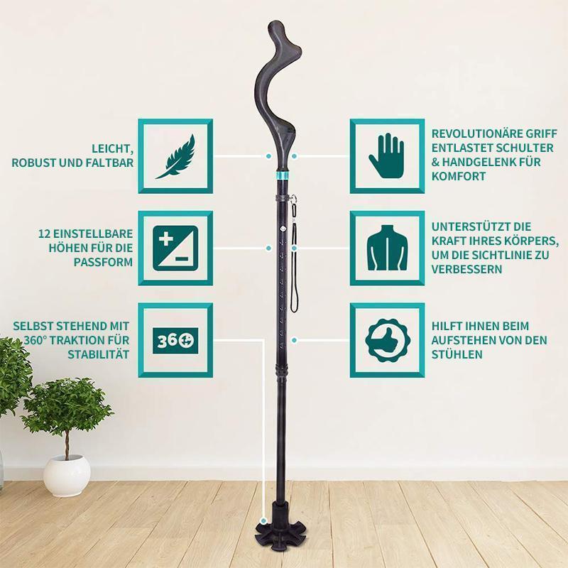 Portable Adjustable Walking Stick - Fesara