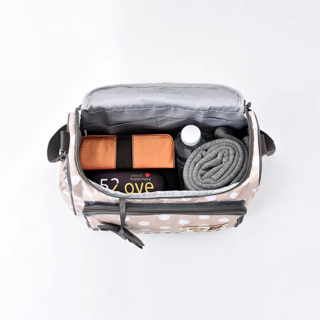 Fesara Baby Diaper Bag Navy with Pad and Bottle Pouch