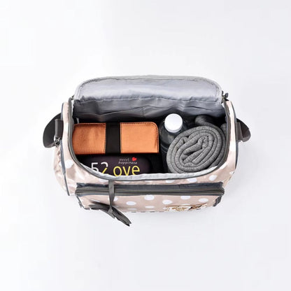 Fesara Baby Diaper Bag Navy with Pad and Bottle Pouch
