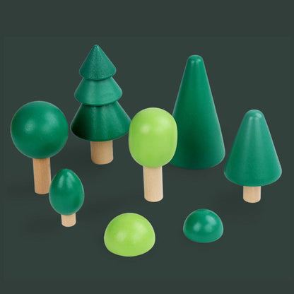 Colorful Kids Wooden Building Blocks Set