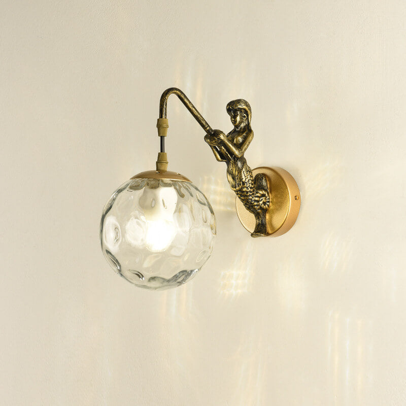 Classic Coastal 1-Light Glass Wall Lamp
